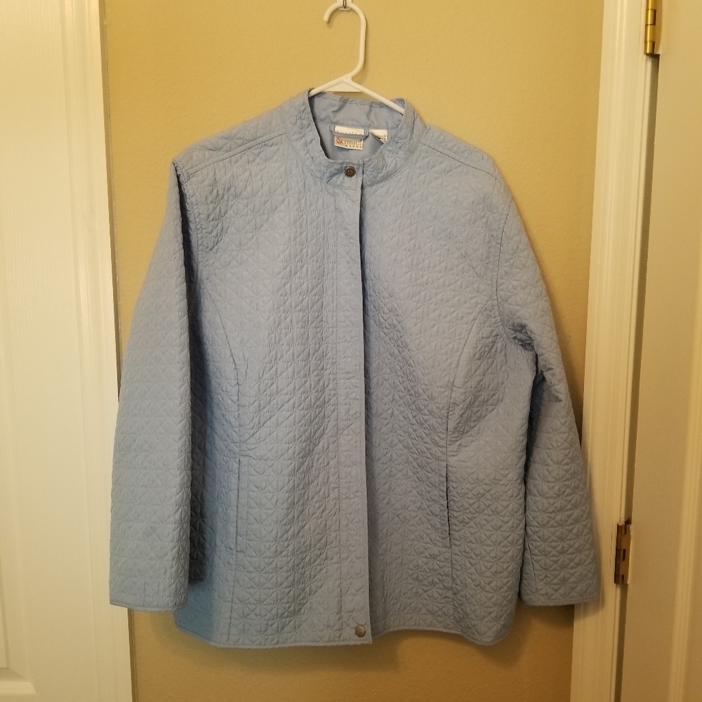 Hastings & Smith Jacket Womens 2X Blue Full Zip Fleece Long Sleeve Pockets